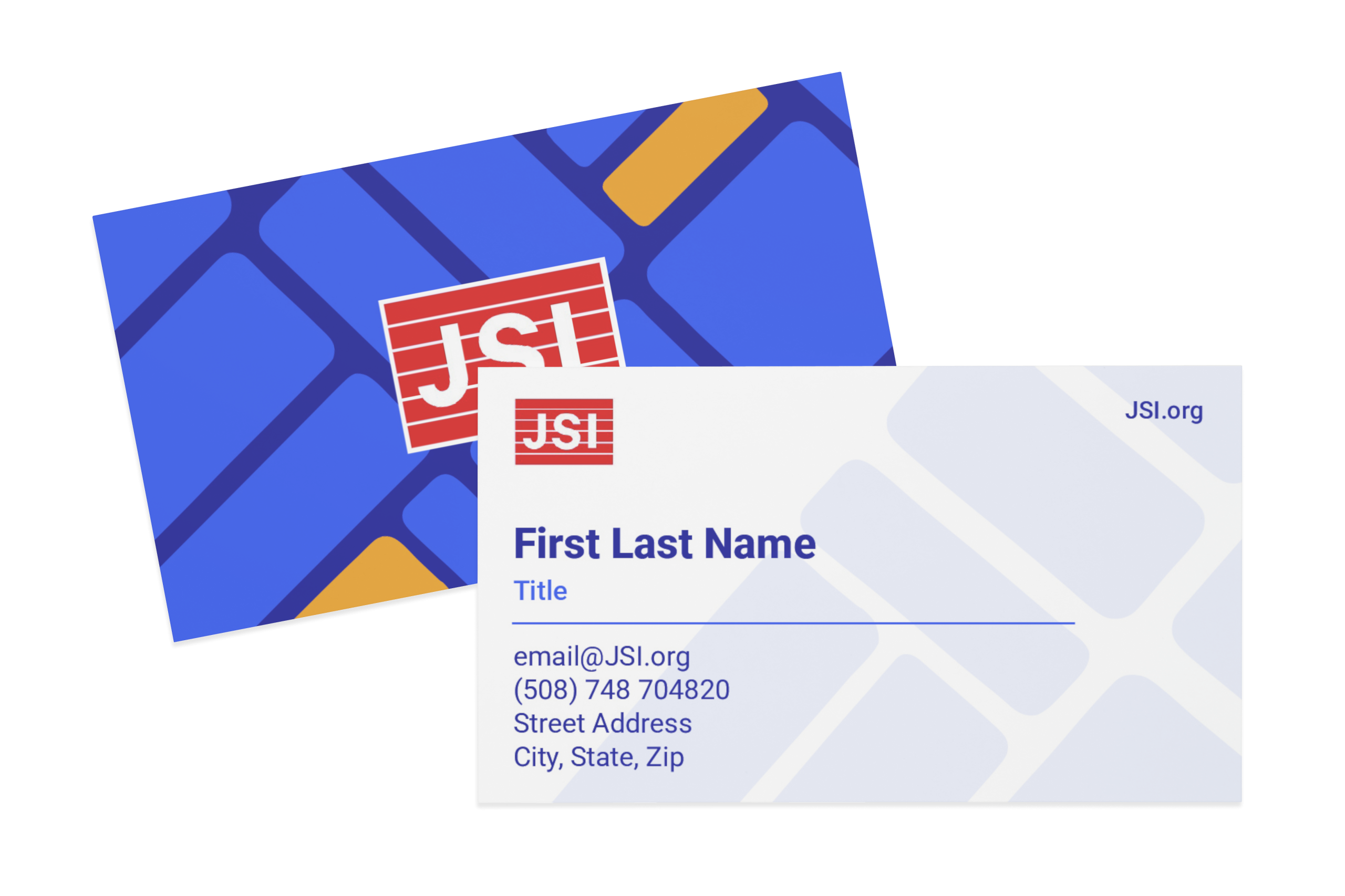 Back and front of business card template