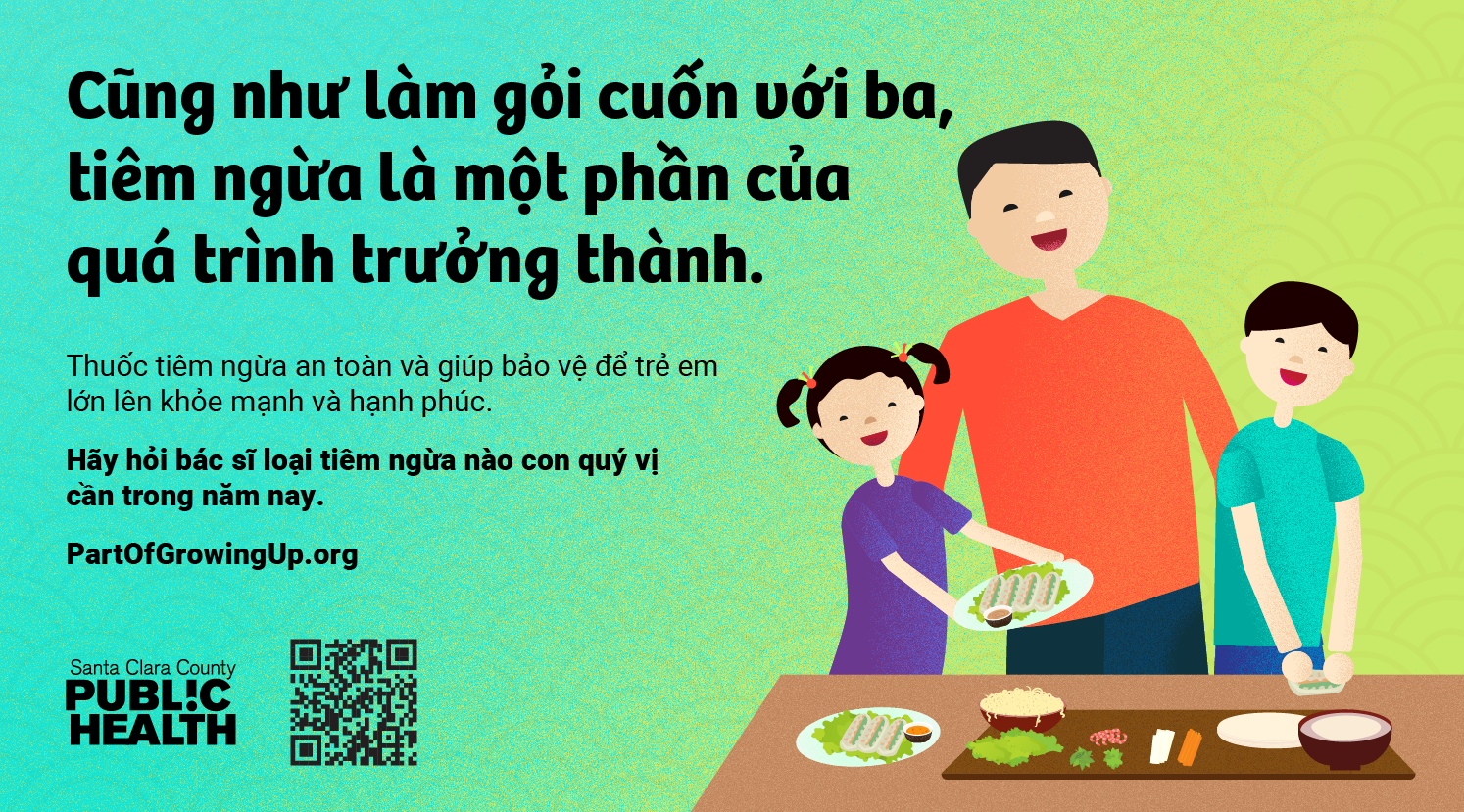 Making spring rolls in Vietnamese